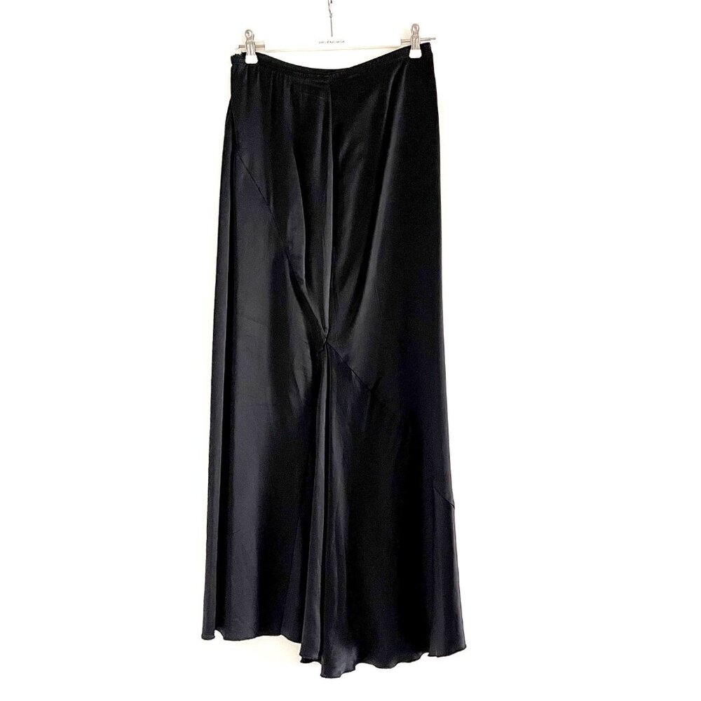 Zara Limited Edition Long Satin Effect Skirt in Black - Picture 6 of 16